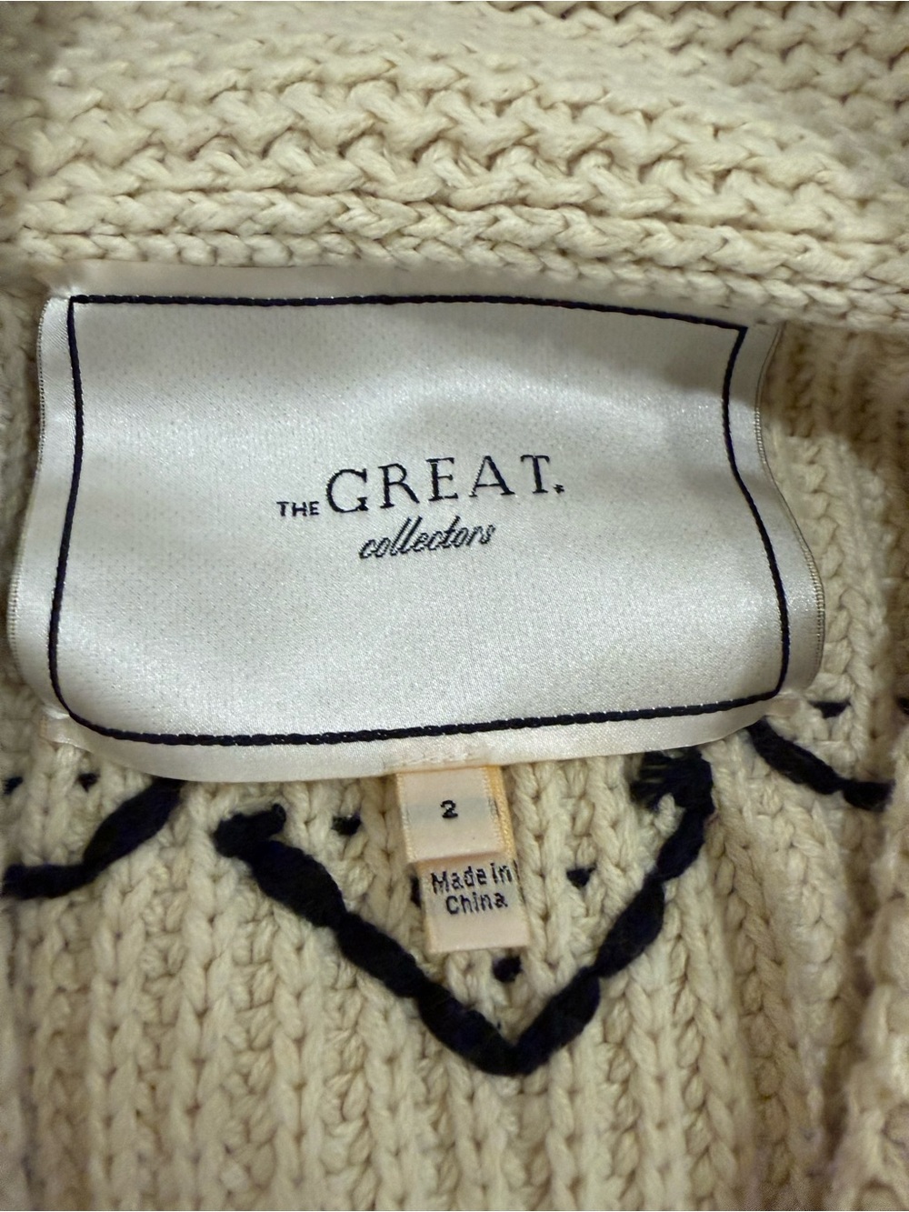 The Great. horse lodge cardigan size 2 medium oversized excellent condition - Picture 8 of 12